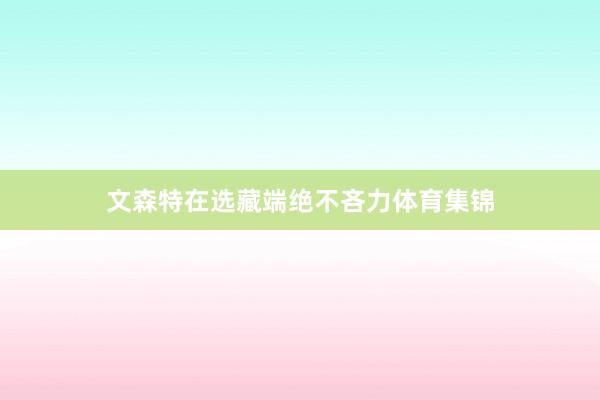 文森特在选藏端绝不吝力体育集锦