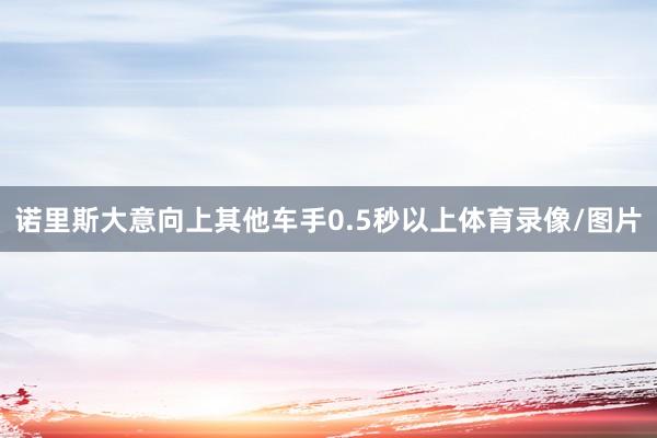 诺里斯大意向上其他车手0.5秒以上体育录像/图片