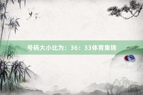 号码大小比为：36：33体育集锦