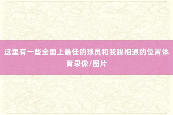 这里有一些全国上最佳的球员和我踢相通的位置体育录像/图片