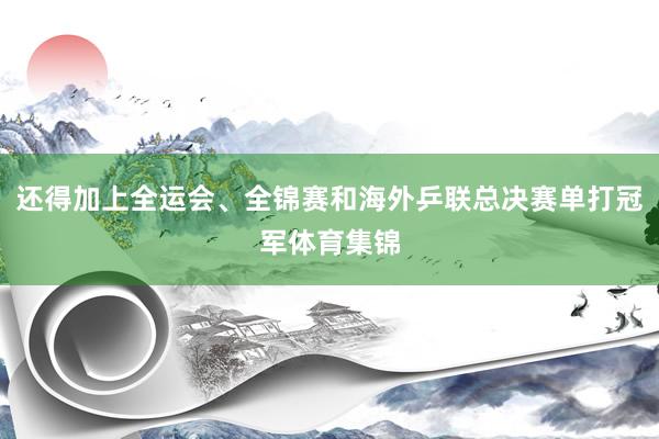 还得加上全运会、全锦赛和海外乒联总决赛单打冠军体育集锦