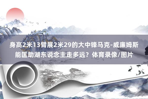 身高2米13臂展2米29的大中锋马克-威廉姆斯能匡助湖东说念主走多远？体育录像/图片