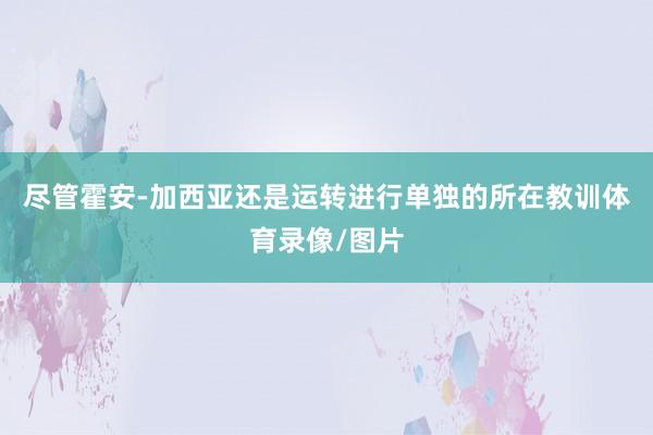 尽管霍安-加西亚还是运转进行单独的所在教训体育录像/图片