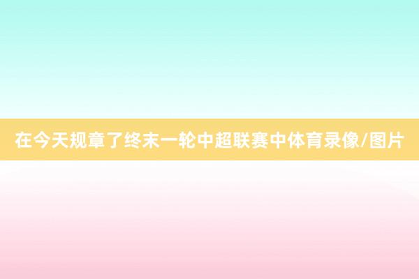 在今天规章了终末一轮中超联赛中体育录像/图片