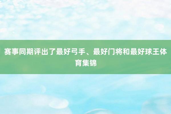 赛事同期评出了最好弓手、最好门将和最好球王体育集锦