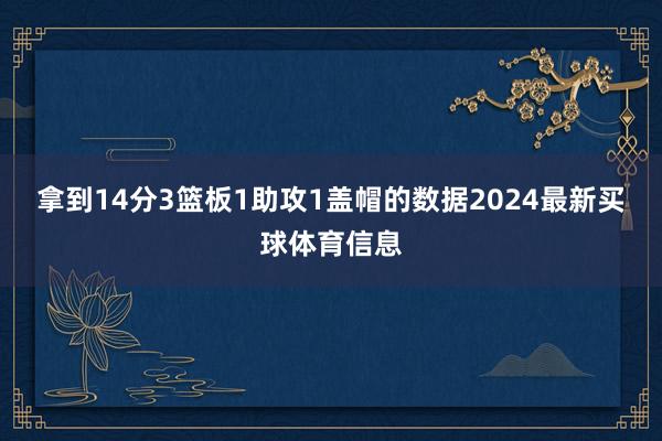 拿到14分3篮板1助攻1盖帽的数据2024最新买球体育信息