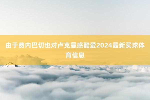 由于费内巴切也对卢克曼感酷爱2024最新买球体育信息