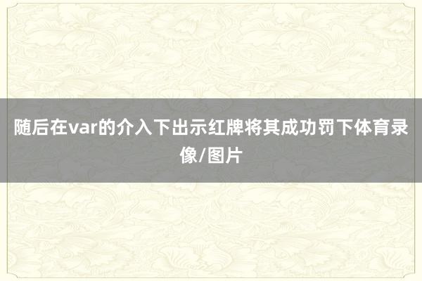 随后在var的介入下出示红牌将其成功罚下体育录像/图片