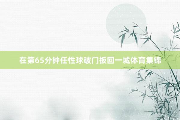 在第65分钟任性球破门扳回一城体育集锦