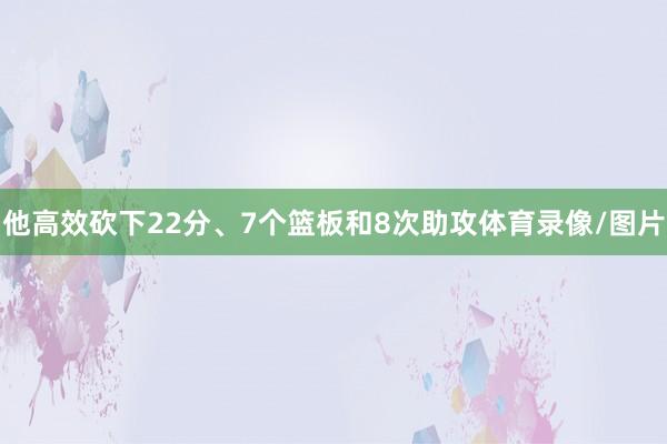 他高效砍下22分、7个篮板和8次助攻体育录像/图片