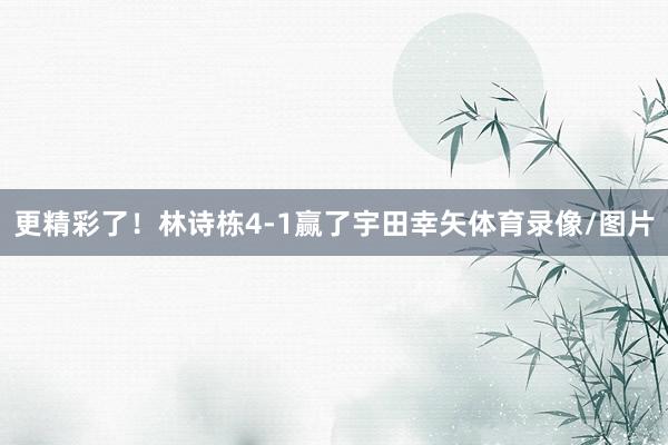 更精彩了!林诗栋4-1赢了宇田幸矢体育录像/图片