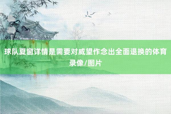球队夏窗详情是需要对威望作念出全面退换的体育录像/图片