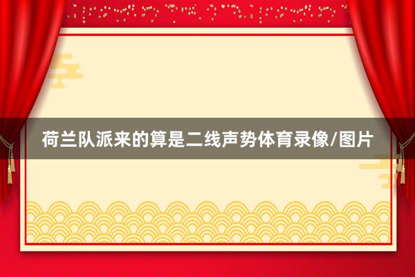 荷兰队派来的算是二线声势体育录像/图片