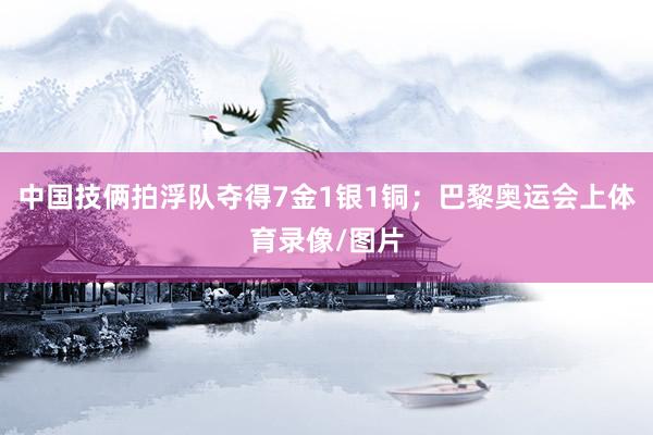 中国技俩拍浮队夺得7金1银1铜；巴黎奥运会上体育录像/图片