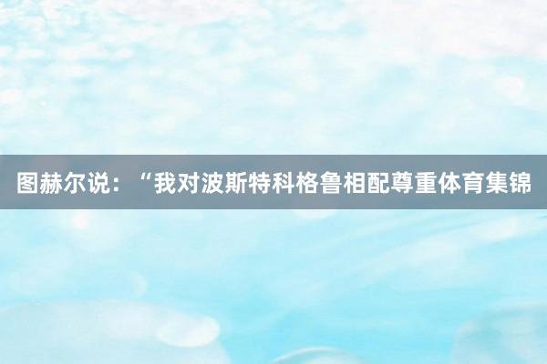图赫尔说：“我对波斯特科格鲁相配尊重体育集锦