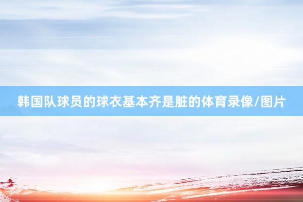 韩国队球员的球衣基本齐是脏的体育录像/图片