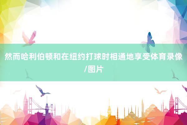 然而哈利伯顿和在纽约打球时相通地享受体育录像/图片