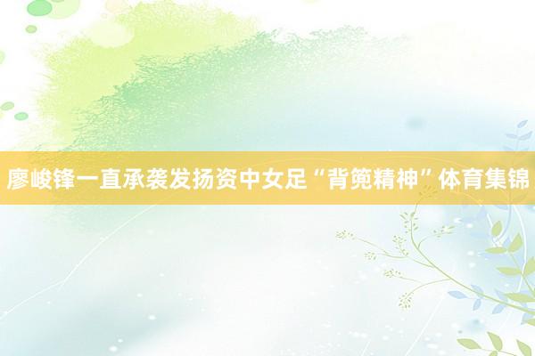 廖峻锋一直承袭发扬资中女足“背篼精神”体育集锦