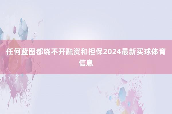 任何蓝图都绕不开融资和担保2024最新买球体育信息