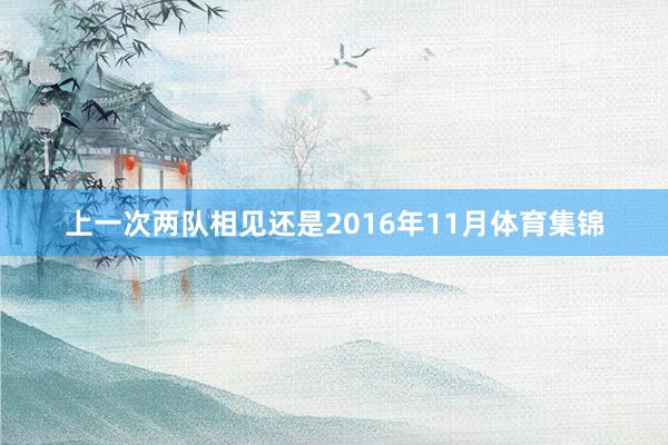 上一次两队相见还是2016年11月体育集锦
