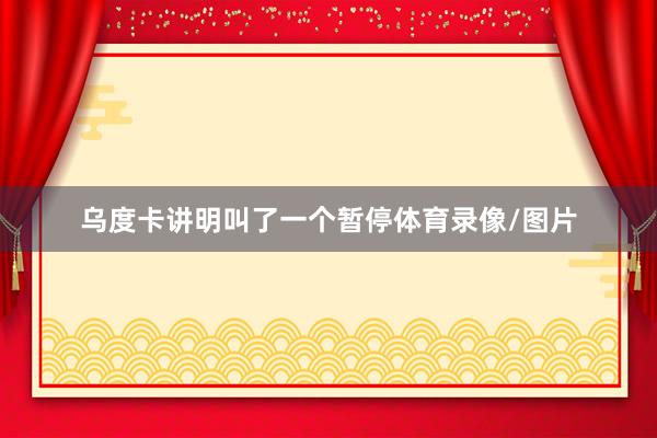 乌度卡讲明叫了一个暂停体育录像/图片
