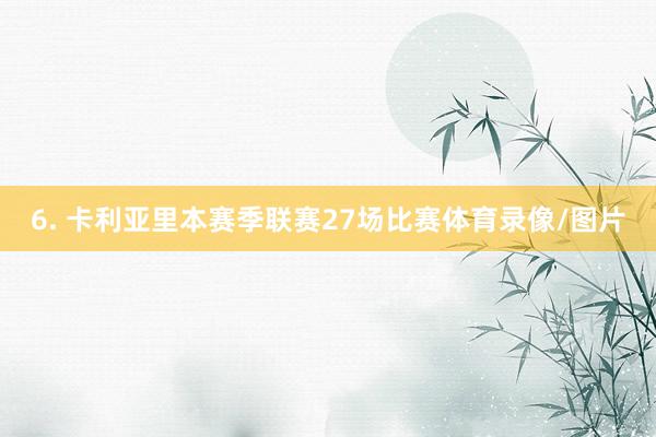 6. 卡利亚里本赛季联赛27场比赛体育录像/图片