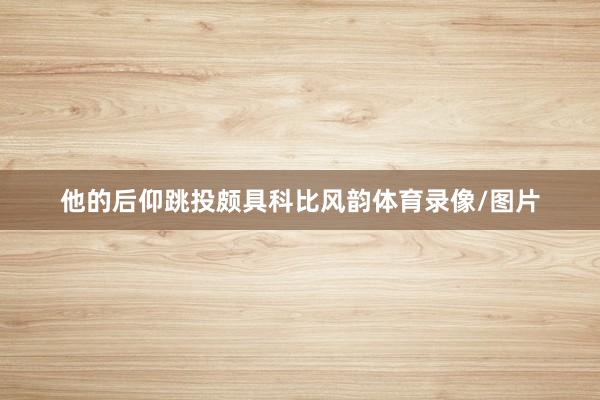 他的后仰跳投颇具科比风韵体育录像/图片