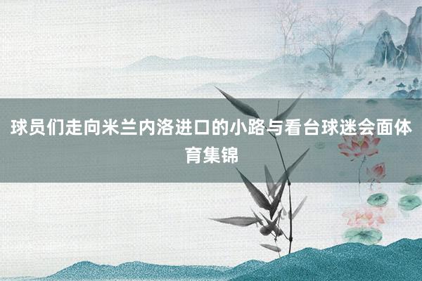 球员们走向米兰内洛进口的小路与看台球迷会面体育集锦