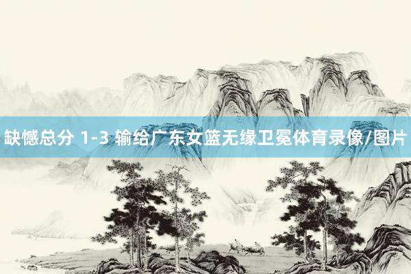缺憾总分 1-3 输给广东女篮无缘卫冕体育录像/图片