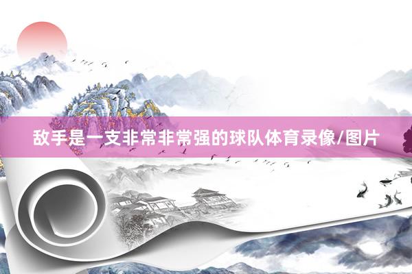 敌手是一支非常非常强的球队体育录像/图片