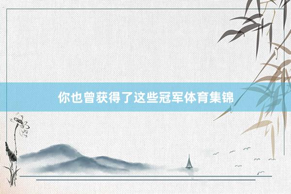 你也曾获得了这些冠军体育集锦