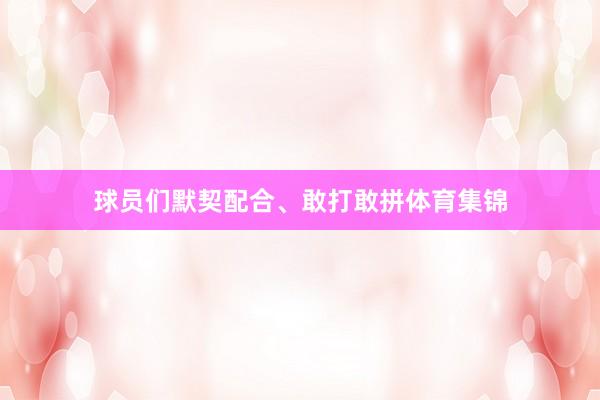 球员们默契配合、敢打敢拼体育集锦